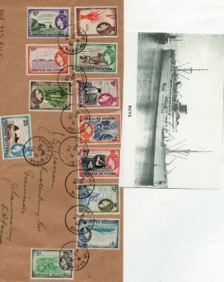Tristan Da Cunha Ship Cover To 2/6 1954