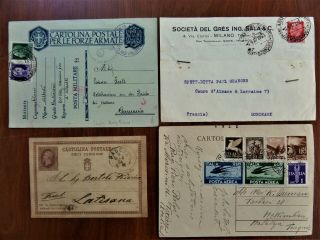 Italia,  Italy 4 Cartolina Postale 1874,  1916,  1923,  1946.  Summer Proposal