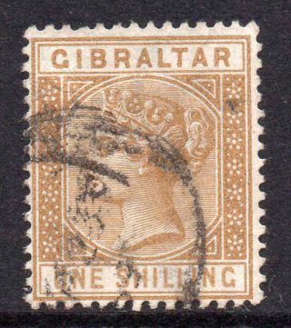 Gibraltar 1886 1/ - Bistre Sg 14 Cv £200