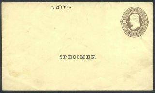U.  S.  U92 Entire (specimen) - 10c Brown On Amber ($85)
