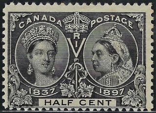 Canada 1897 Scott 50 Mint/lh,  Fog,  1/2c " Jubilee " Overall: Fine