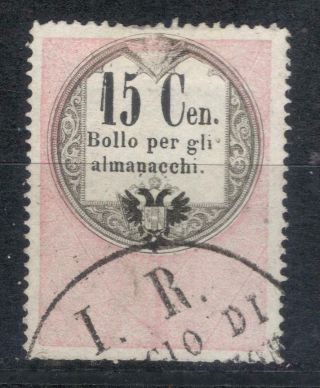 Austria Italy Lombardy Venetia Calendar Tax 1854 Revenue Marca Da Bollo Fiscal
