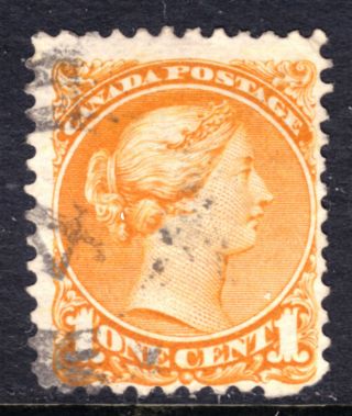 Canada 35a 1c Orange,  1870 Sq,  F,  2 - Ring4 Halifax