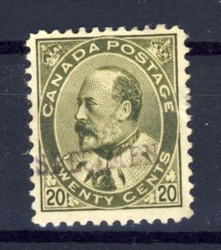 Canada King Edward Vii Stamp No.  94ii Overprinted Specimen Mng Fine Cv=$250.  00