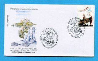 Ca Chess Schach Italy 07.  09.  2018 Special Cancel Marostica Special Cover