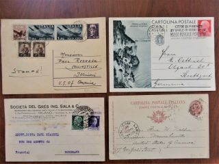 Italia,  Italy 4 Cartolina Postale 1899,  1931,  1937,  1947.  Summer Proposal
