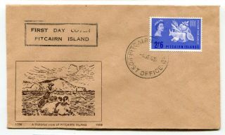 Pitcairn Island 1963 Freedom From Hunger - Cachet Fdc Cover -
