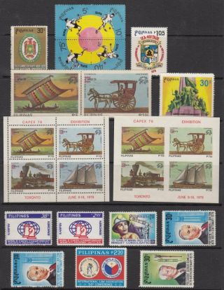 (rp78) Philippines - 1978 Complete Stamp Sets,  S/s.  Muh