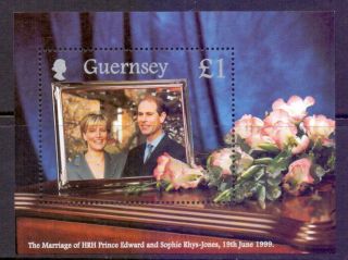 Guernsey 1999 Mini Sheet,  Wedding Of Prince Edward,  Mnh.