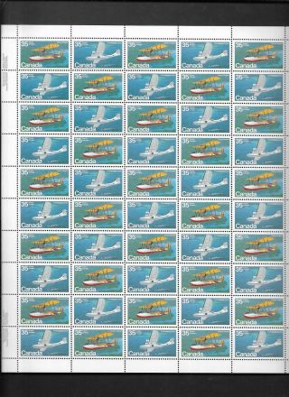 Pk41855:stamps - Canada 846a Flying Boats 50 X 35 Cent Sheet - Never Hinged