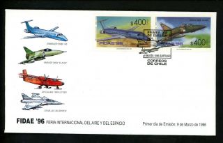 Postal History Fdc 1159 A - D Chile Set Of 2,  1996 Airplanes Aviation