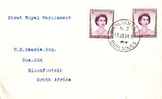 Zealand 12 January 1954 First Royal Parliament First Day Cover Cds