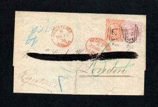 4d Plate 14,  21/2d Plate 2 Abroad In Malta On 1876 Wrapper