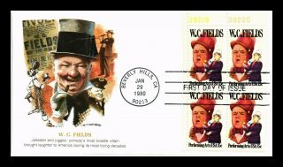 Dr Jim Stamps Us W C Fields Comedy Legend Plate Block First Day Cover