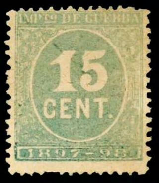 J107 Spain Classic War Stamp 234 Mng.  Cleaned.  Cat.  Value 725€