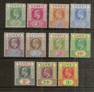 Gambia 1902 Edvii Definitives Cat£200 (11v)