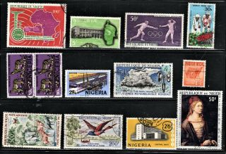 Hick Girl Stamp - Nigeria & Niger Stamp Assortment S1112