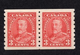 Canada 230 3 Cent Dark Carmine Pictorial Issue Coil Pair Mnh