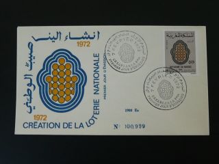 National Lottery Gambling Fdc Morocco 1972
