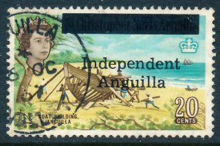 Scott 10/sg 10,  20c 1967 Independent Anguilla Overprint,  Fresh Vf
