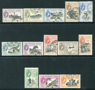 Sierra Leone - 1956 - 61 Set To £1 Sg 210 - 222 Fine V31512