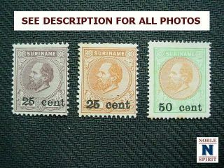 Noblespirit {ag} Surinam Nos.  39 - 40,  42 Mng Short Set =$160