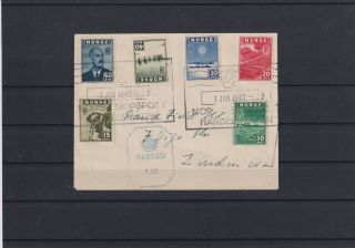 Norwegian Army In Exile In Uk Set Of 6 On Censor Cover 1943 (s71)