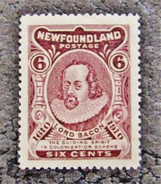 Nystamps Canada Newfoundland Stamp 98 Og H Un$40 Vf