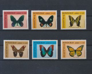 Lk65018 Honduras Airmail Insects Bugs Flora Butterflies Fine Lot Mnh