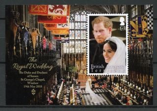 Bat Brit Antarctic Ter 2018 Mnh Prince Harry Meghan Royal Wedding 1v M/s Stamps