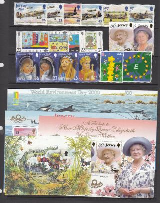 Jersey Stamps Year Sets & M/sheets 1983 - 2000 Multi Listing Your Choice Un/mint