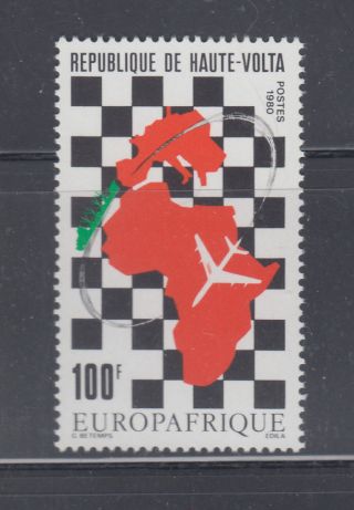 Burkina Faso 1980 Europafrique Aircraft Sc 538 Cplte Never Hinged