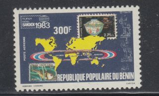 Benin 1983 Stamp On Stamp Map Sc C305 Cplte Never Hinged