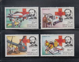 Guinea Bissau 1985 Red Cross Sc 643 - 646 Never Hinged