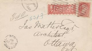 Canada 1887 Registered Cover Montreal To Ottawa 5c Rate