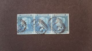 Great Britain Stamps Scott.  No.  4 Strip Of 3 Vf