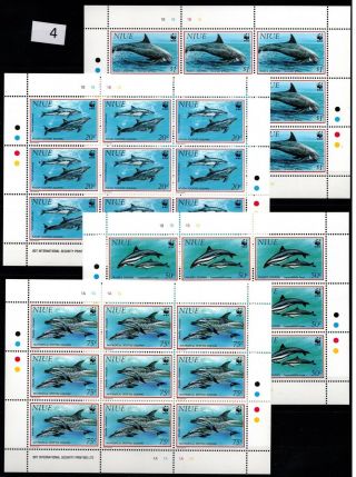 / Niue - Mnh - Nature - Dolphins - Wwf - Full Sheets