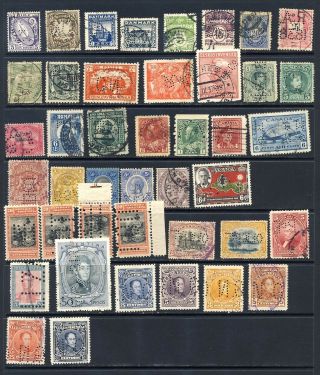 Perfin Stamps From Various Countries Around The World
