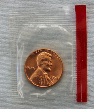 1968 - D Lincoln Uncirculated Cent In Cello 9304