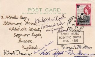 Tristan Da Cunha Gough Island Signed Post Card