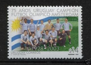 1928 Amsterdam Olympics Soccer Football Gold Medal Uruguay Sc 2011 Mnh Stamp