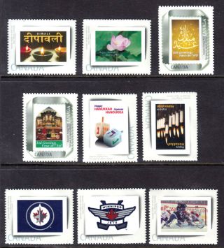 Canada Picture Postage Pp1 - Pp9,  2011 Set/9,  Vf,  Nh