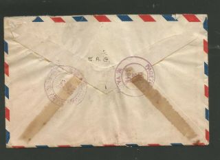NEAT ATTRACTIVE CHINA REGISTERED 1946 COVER SHANGHAI TO US 2
