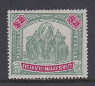 Malaya Malaysia Federated Malay States Stamps 1900 Wmk $2 Mounted