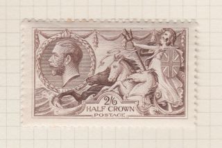 Gb Stamps King George V 1918 2/6d Seahorse Bradbury 413a Mounted On Page