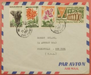 Dr Who 1963 Ivory Coast Airmail To Usa 39010