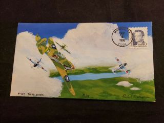 Awesome Us 1990 Aviation Fdc Hand Painted D 