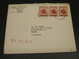 Thailand 1950s Airmail Cover To Switzerland 2868