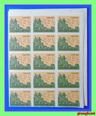 South Vietnam Military Stamp Sheet 60 Mnh Ngai