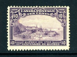 Canada Scott 101 - Lh - 10¢ Violet Tercentenary Issue (. 010)